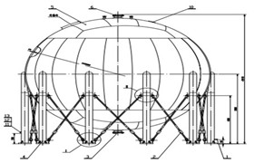 Carbon dioxide spherical tank